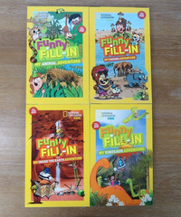 National Geographic Kids Funny Fill-In Set of 4 – Safari Animal Dinosaur Earth