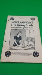 NEBRASKA 4H Hows and Whys for young cooks 45 pages RARE classic