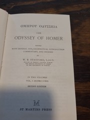 Homer Odyssey ancient Greek W.B. Stanford 2 vols hardcover St Martin’s Press