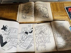 Vintage Looney Tunes Coloring Activity Book Road Runner 80s 90s Bunny Lot Of 3