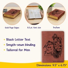 Personalized Bible for Men, ESV Men’s Study Bible, Bible for Men Name Engraved