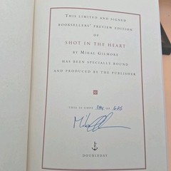 Shot in the Heart by Mikal Gilmore – Rare Signed, Ltd Ed. Slipcased- #294 of 625