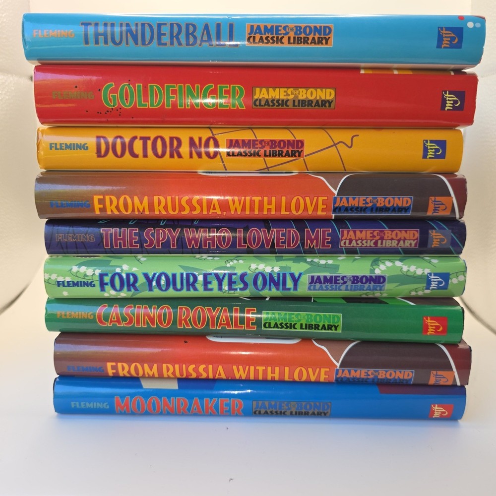 Lot of 9 James Bond 007 Classic Library Books by Ian Fleming HCs w/DJs