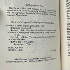 Symbols Their Migration Universality Goblet d’Alviella 2000 Dover Edition