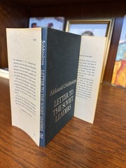 Letter to the Soviet Leaders Alexsandr Solzhenitsyn 1st HC Ptg Harper 1974