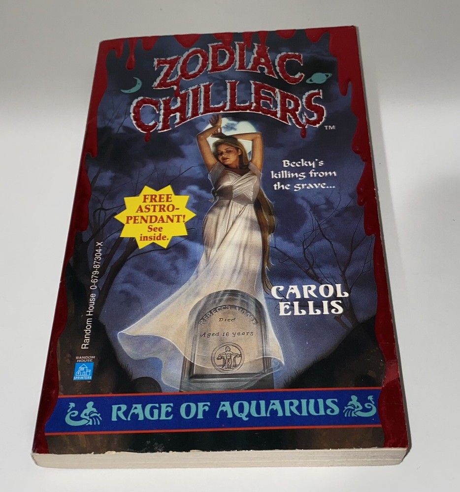 Zodiac Chillers: Rage of Aquarius By Carol Ellis – 1995 Vintage YA Horror