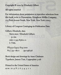 Stern Men, Elizabeth Gilbert 2000 HCDJ 1st ed 1st printing in Mylar, Very good