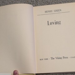 Loving by Henry Green – Viking Press 1949 Hardcover Novel w/ Dust Jacket