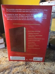 KJV Bible Large Super Giant Print Brown Leather-Touch Cover King James Version