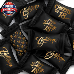 100 Count Cheers to 18 Years Buttermints 13 Oz Individually Wrapped Candy 18Th B