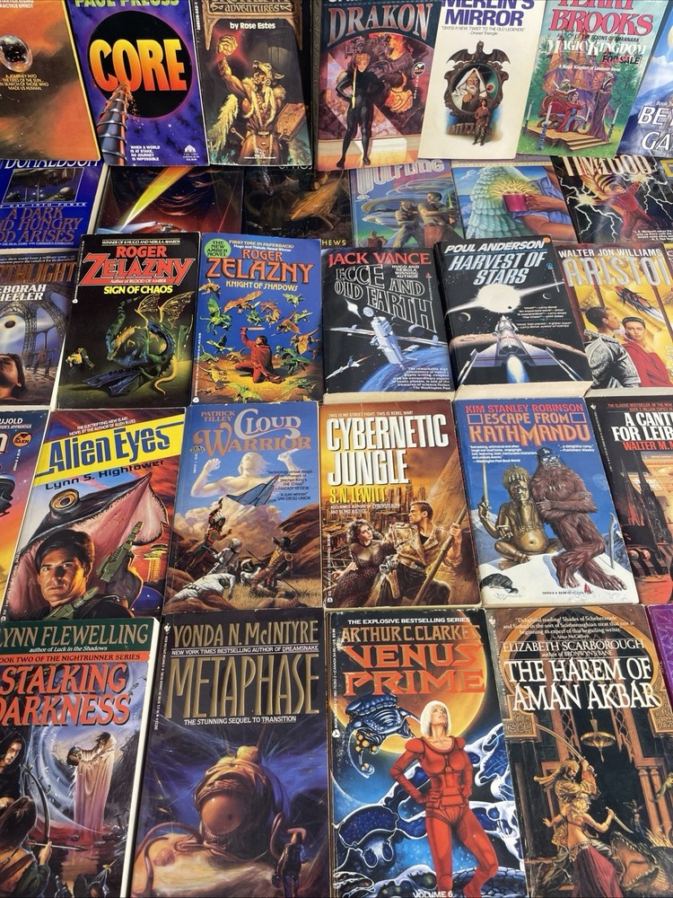 5 Pounds Assorted Science Fiction Paperback Books Mass Market Various Good