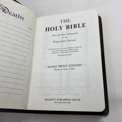 1973 NEW Regency Holy Bible KJV Giant Print Red Letter Edition Black CLEAN