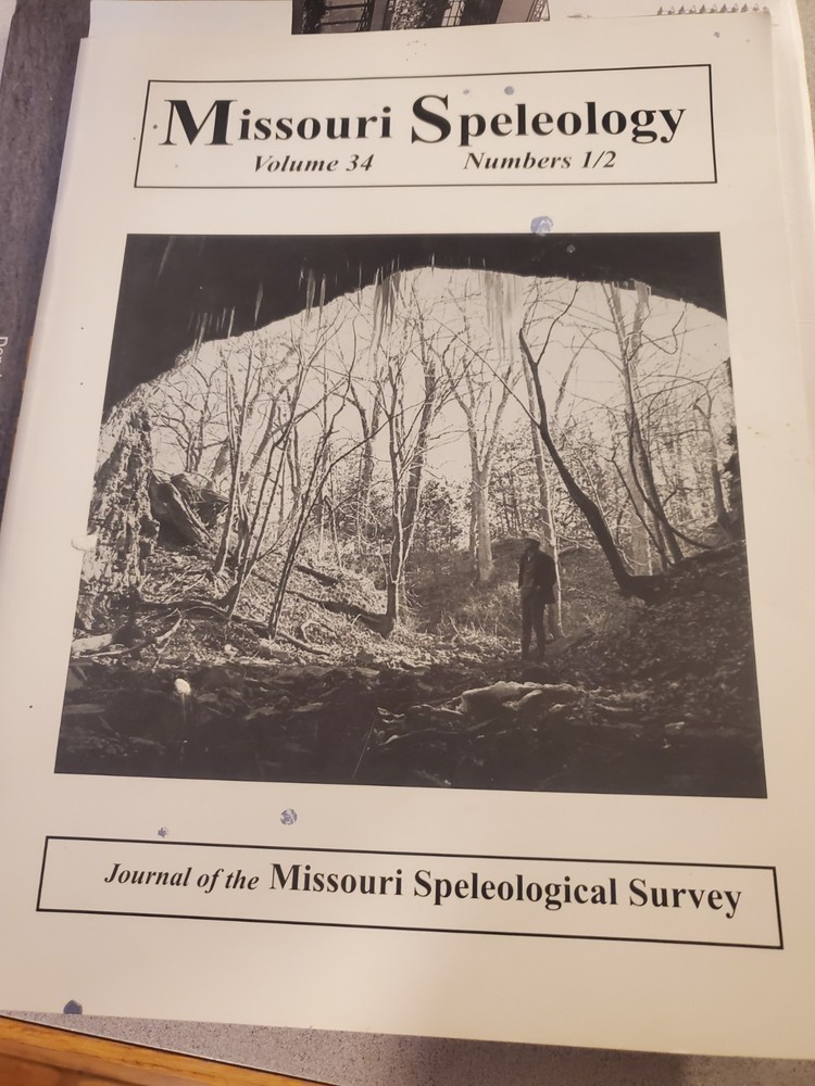Missouri Speleology Vol 34 #1&2 2004 26 pages Stinson and Ruark Caves