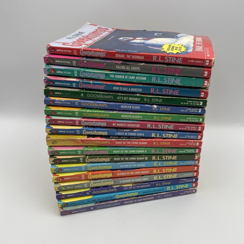Goosebumps R.L Stine Apple Fiction Lot of 18 Scholastic Books Vintage 90s Horror