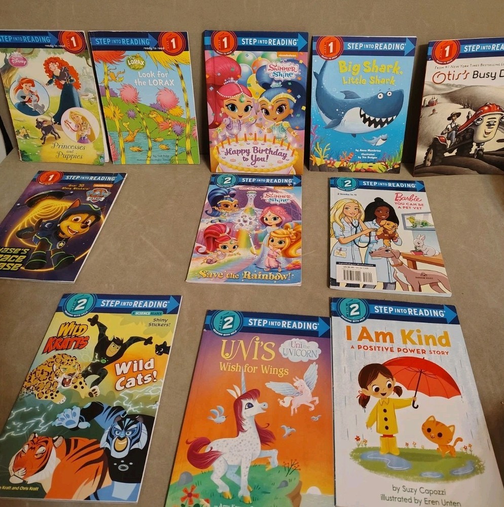 Step Into Reading- 6 Level 1 & 5 Level 2 Readers 11 Book Lot Some with Stickers!