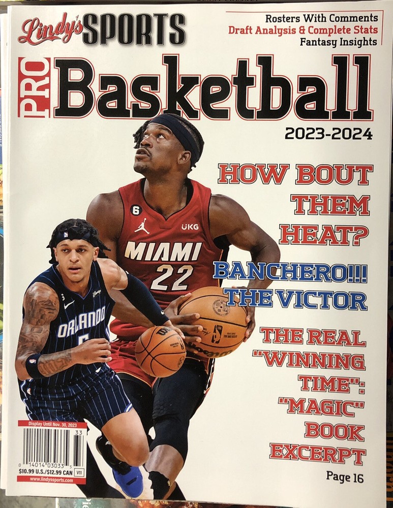 2023-2024 Lindy’s Sports Magazine PRO BASKETBALL PREVIEW Miami Safely Shipped!￼