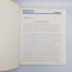 Milton Avery 1982 Whitney Exhibition Catalog 1st Ed – Press Release Included