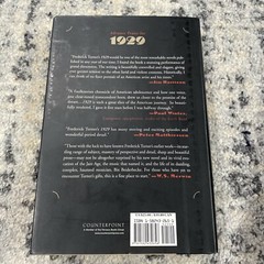 1929: A NOVEL OF THE JAZZ AGE By Frederick Turner, VGC+, 1st, 2003