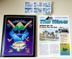 1998 Tampa Bay Devil Rays Bundle (Inaugural Program/Pocket Schedule/News) MLB