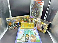 Lot Of 5 Collectible „Wizard Of Oz” Lot. Game, Pez, Tumblers, Ornamental Bells