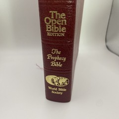 The Open Bible Edition KJV With Prophecy, Red Letter, World Bible Society, EUC!