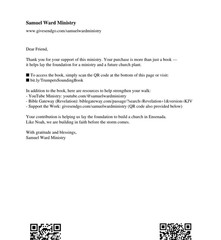 Bible Prophecy Christian eBook – Trumpets Sounding letter w/access instructions