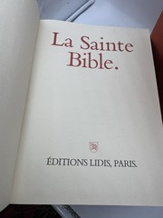 La Sainte Bible Editions Lidis 1973 – Paris Luxury Edition
