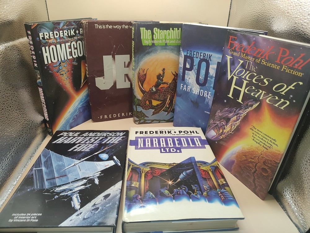 Lot Of 7 Hardcover Science Fiction Frederik Pohl Mixed Titles Free Shipping