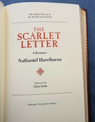 THE SCARLET LETTER BY NATHANIEL HAETHORNE, OXFORD UNIV PRESS 1979 LEATHER BOUND