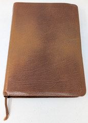 The Ryrie Study Bible NIV Brown Cowhide Leather Red Letter Moody 1986 80s VTG