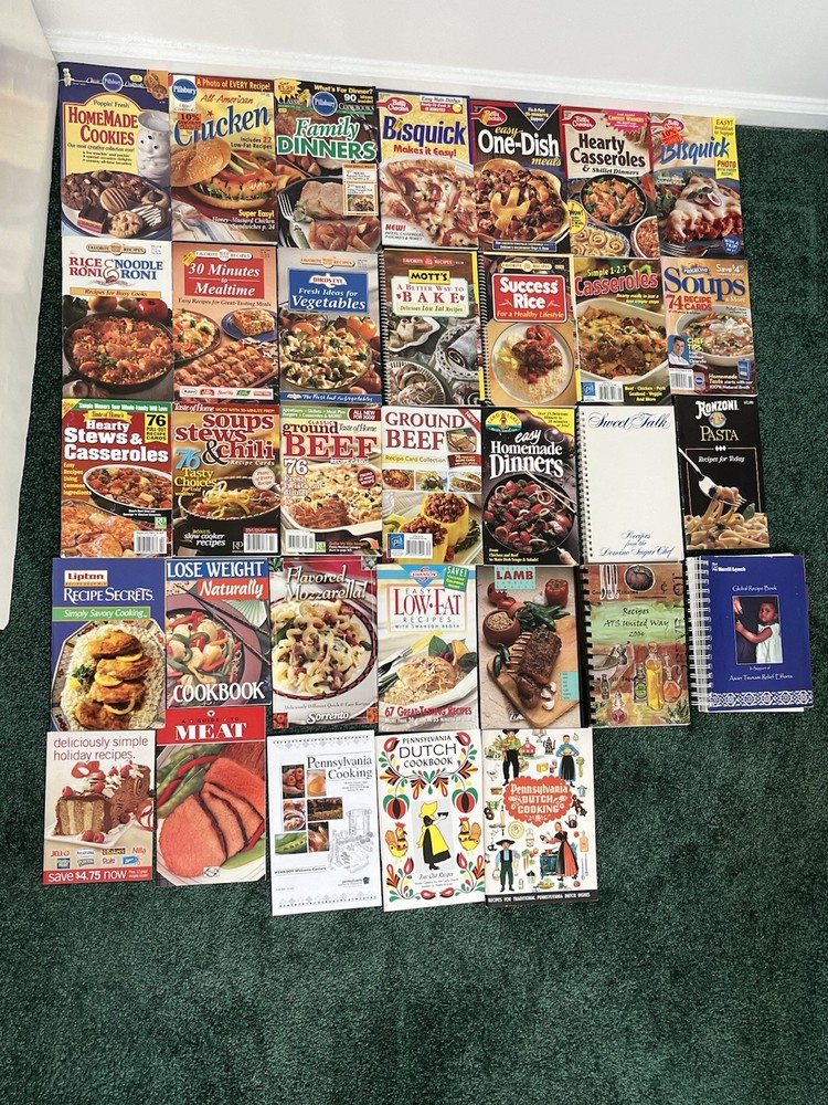 33 Cookbooks & Booklets & pamphlets advertising mixed lot of – 1980s 1990s 2000s