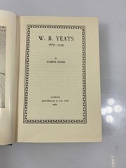 W.B. Yeats 1865-1939 by Hone Ex-library 1962 HC