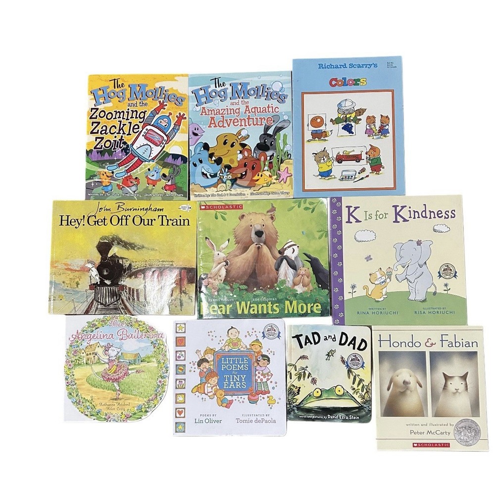 Children’s Paperback Book Lot Of 10 Bundle Library Set Kids 3-8 Yrs Illustrated