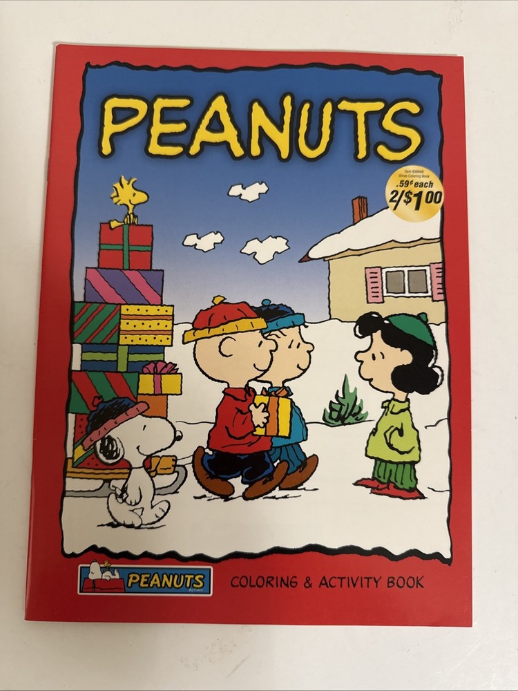 Peanuts Holiday Fun Coloring & Activity Book Snoopy Charlie Brown 30 pages 2003