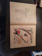 Vintage Indian Fighter Coloring Book- 12 7/8″ Tall X 10 5/8″ Wide…Great Cond