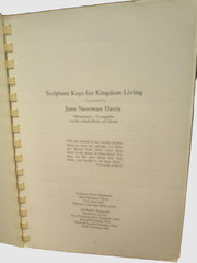 Scripture Keys for Kingdom Living – June Newman Davis Missionary-Evangelist Z27