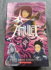 Amulet #1-8 Box Set by Kazu Kibuishi 2018, Trade Paperback (New,Factory Sealed)