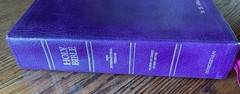 Holy Bible LARGER PRINT Bonded Leather Unique Tabs Red Letter Words Personalized