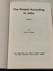 Complete The Gospel According to John Vol 1 2 3 Oliver Greene Gospel Hour