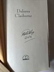 Dolores Claiborne by Stephen King (1993, HCDJ 1st Edition 1st Print. SIGNED!!