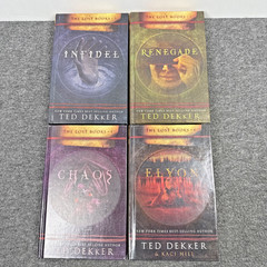 The Lost Books LOT Of 4 Vol 2 3 4 6 Ted Dekker HC Infidel Renegade Chaos Elyon
