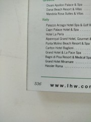 THE LEADING HOTELS OF THE WORLD BOOK 2011 LEADERS CLUB ~LUXURY TRAVEL -500 Pages