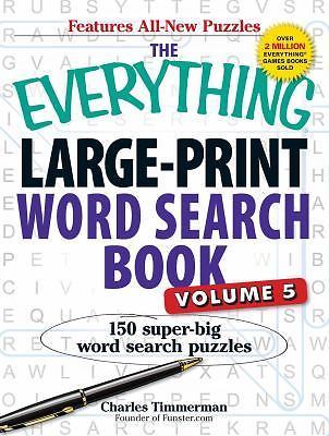The Everything Large-Print Word Search Bo… 9781440545641 by Timmerman, Charles