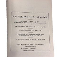 Catalog of Vintage Mills Woven Military Equipments – Mills Belt Company Catalog