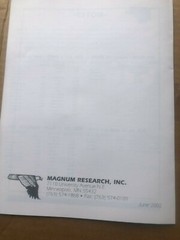 PARTS LIST/Booklet manual for a Desert Eagle Pistol,14 pages of info on this gun