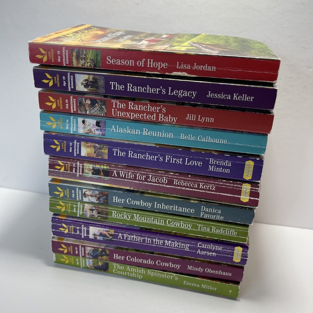 11x Love Inspired Inspirational Romance Novel Books (Paperback)