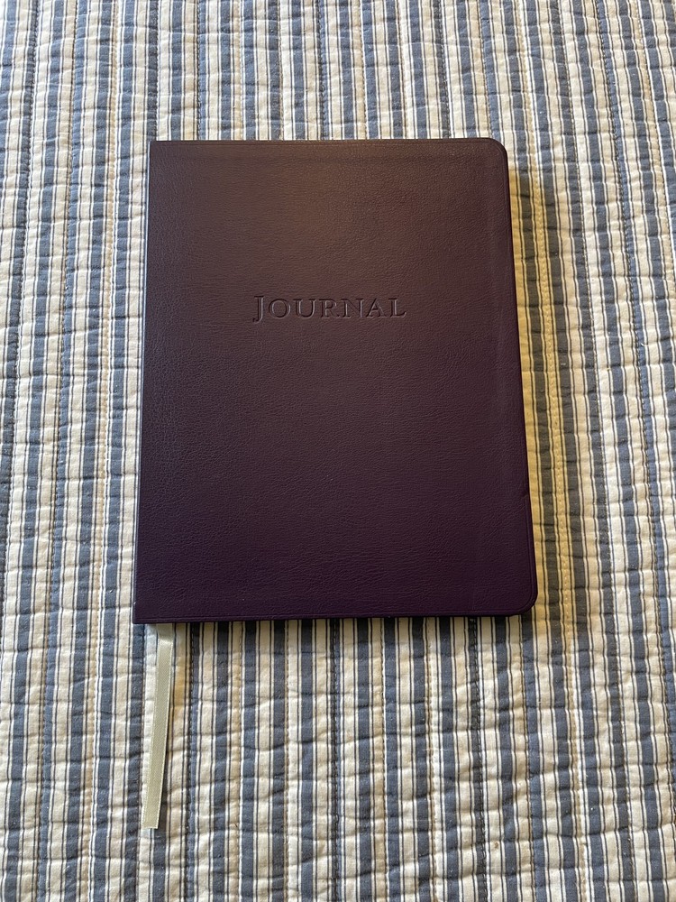 Gallery Leather Journal Desk Journal Plum Purple Gilt Edges Lined Pages