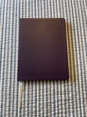 Gallery Leather Journal Desk Journal Plum Purple Gilt Edges Lined Pages
