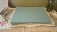 Hardcover Book Inside Bridgerton by Shonda Rhimes and Betsy Beers Blue tablebook