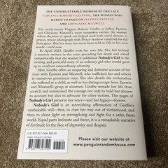 Nobody’s Girl: A Memoir of Surviving… by Virginia Roberts Giuffre LARGE PRINT